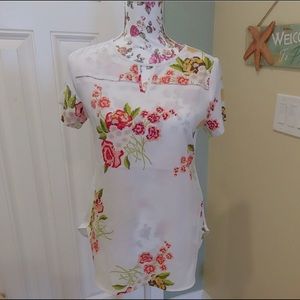 Van Heusen xs mixed media white floral